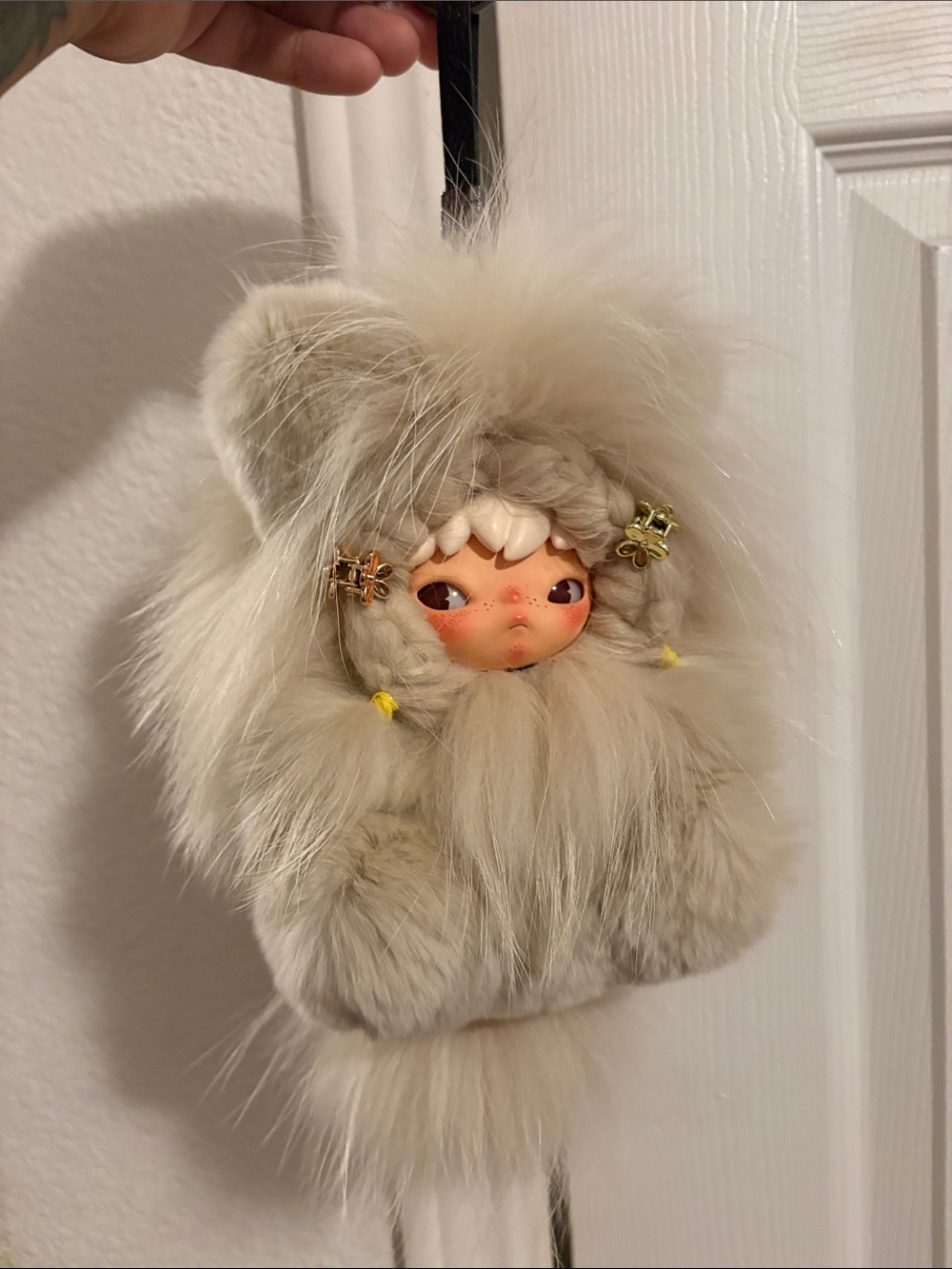 High Quality Real Fur mini Lion Custom Hirono Pendant
